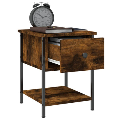 vidaXL Bedside Tables 2 pcs Smoked Oak 34x35,5x45 cm Engineered Wood