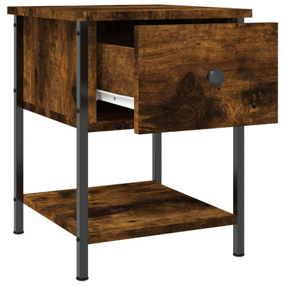vidaXL Bedside Tables 2 pcs Smoked Oak 34x35,5x45 cm Engineered Wood
