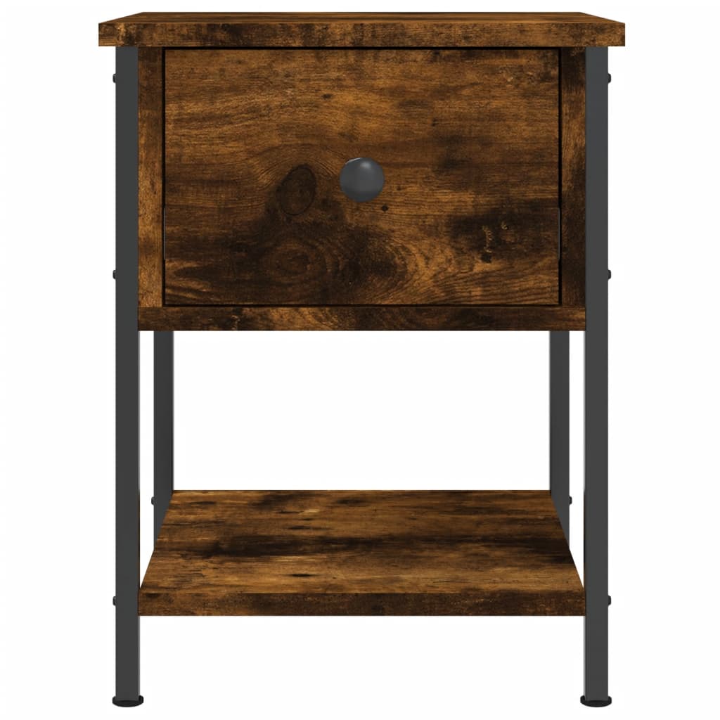 vidaXL Bedside Tables 2 pcs Smoked Oak 34x35,5x45 cm Engineered Wood
