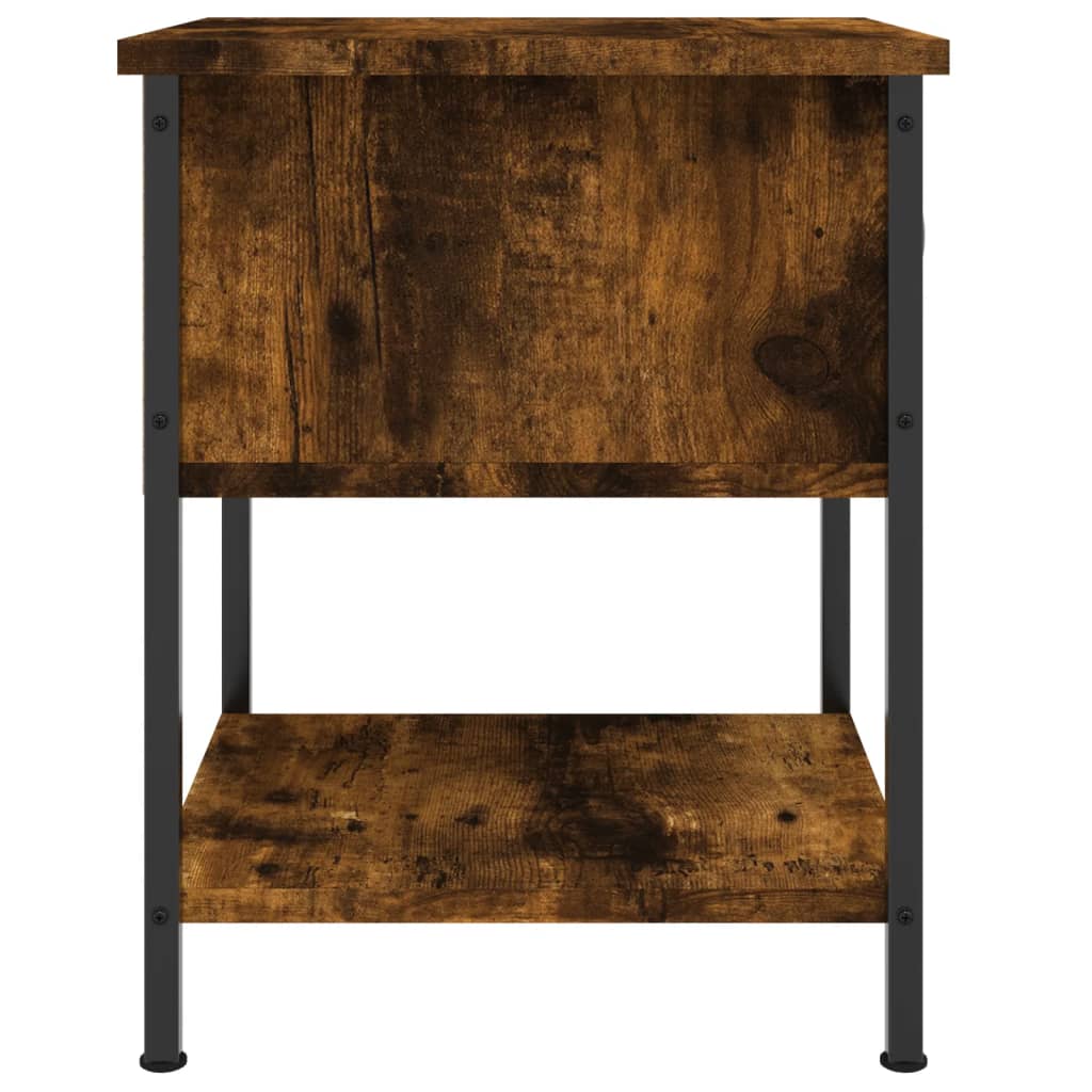 vidaXL Bedside Tables 2 pcs Smoked Oak 34x35,5x45 cm Engineered Wood