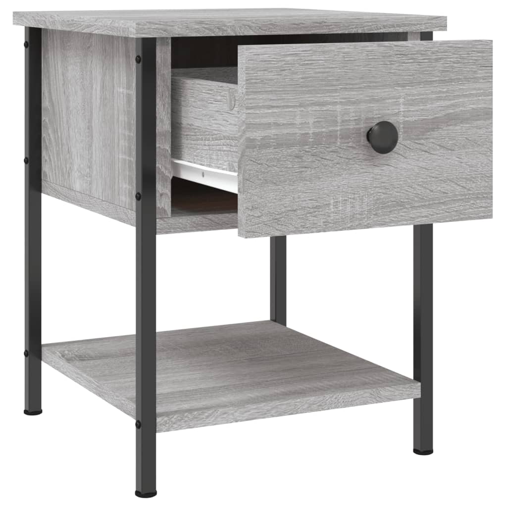 vidaXL Bedside Tables 2 pcs Grey Sonoma 34x35.5x45 cm Engineered Wood