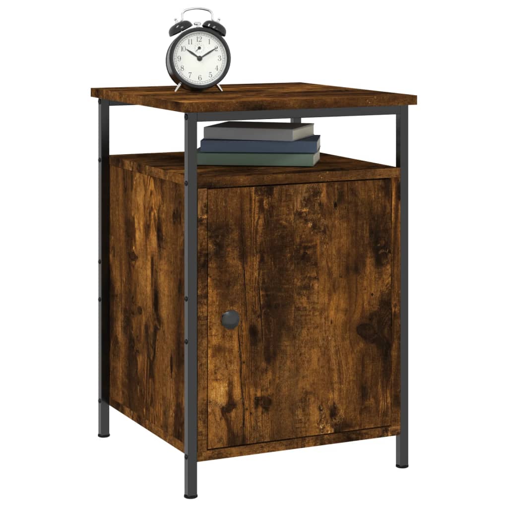 vidaXL Bedside Cabinet Smoked Oak 40x42x60 cm Engineered Wood