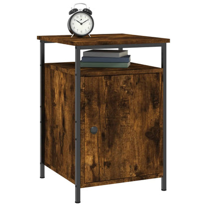 vidaXL Bedside Cabinet Smoked Oak 40x42x60 cm Engineered Wood