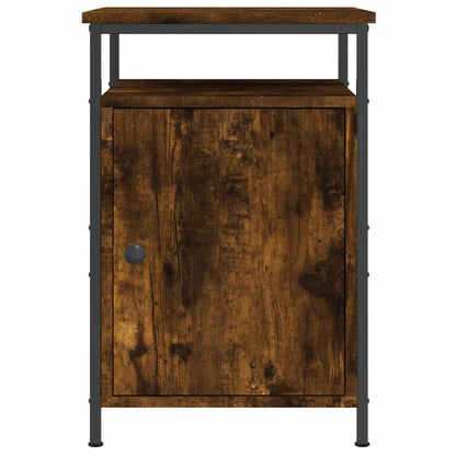 vidaXL Bedside Cabinet Smoked Oak 40x42x60 cm Engineered Wood