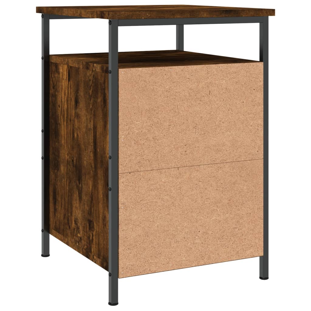 vidaXL Bedside Cabinet Smoked Oak 40x42x60 cm Engineered Wood