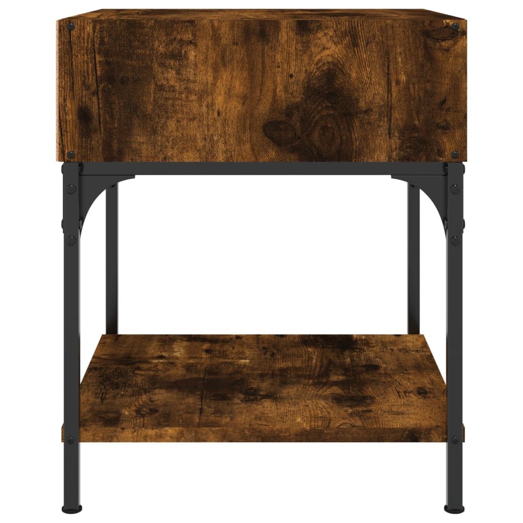vidaXL Bedside Table Smoked Oak 40x41x50 cm Engineered Wood