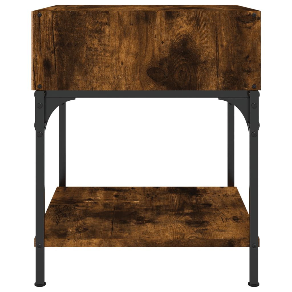 vidaXL Bedside Tables 2 pcs Smoked Oak 40x41x50 cm Engineered Wood