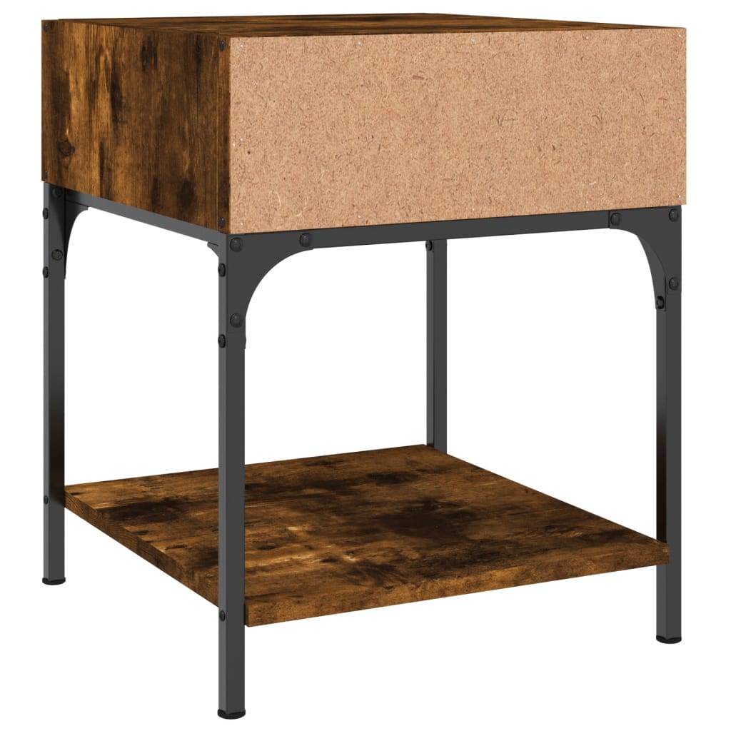vidaXL Bedside Tables 2 pcs Smoked Oak 40x41x50 cm Engineered Wood