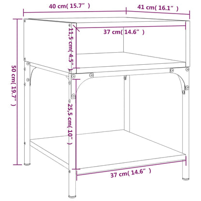 vidaXL Bedside Tables 2 pcs Smoked Oak 40x41x50 cm Engineered Wood