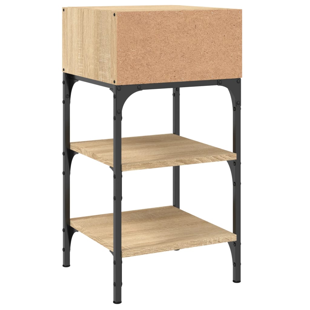 vidaXL Bedside Tables 2 pcs Sonoma Oak 35x34.5x70 cm Engineered Wood