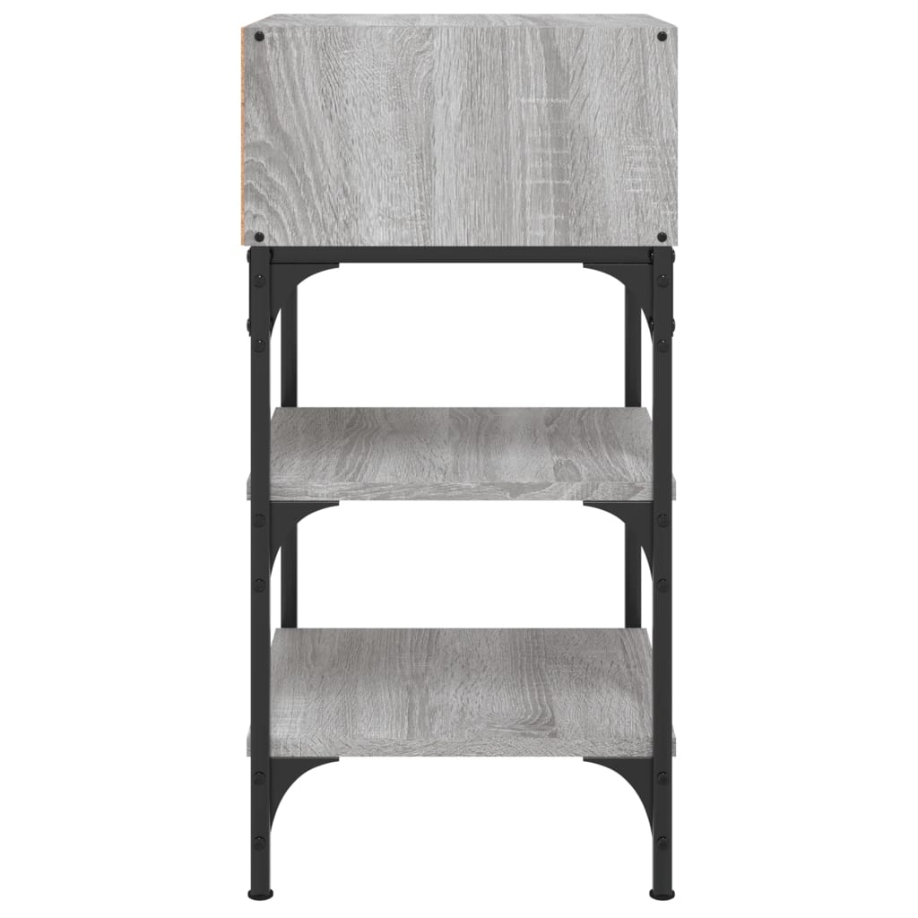 vidaXL Bedside Tables 2 pcs Grey Sonoma 35x34.5x70 cm Engineered Wood