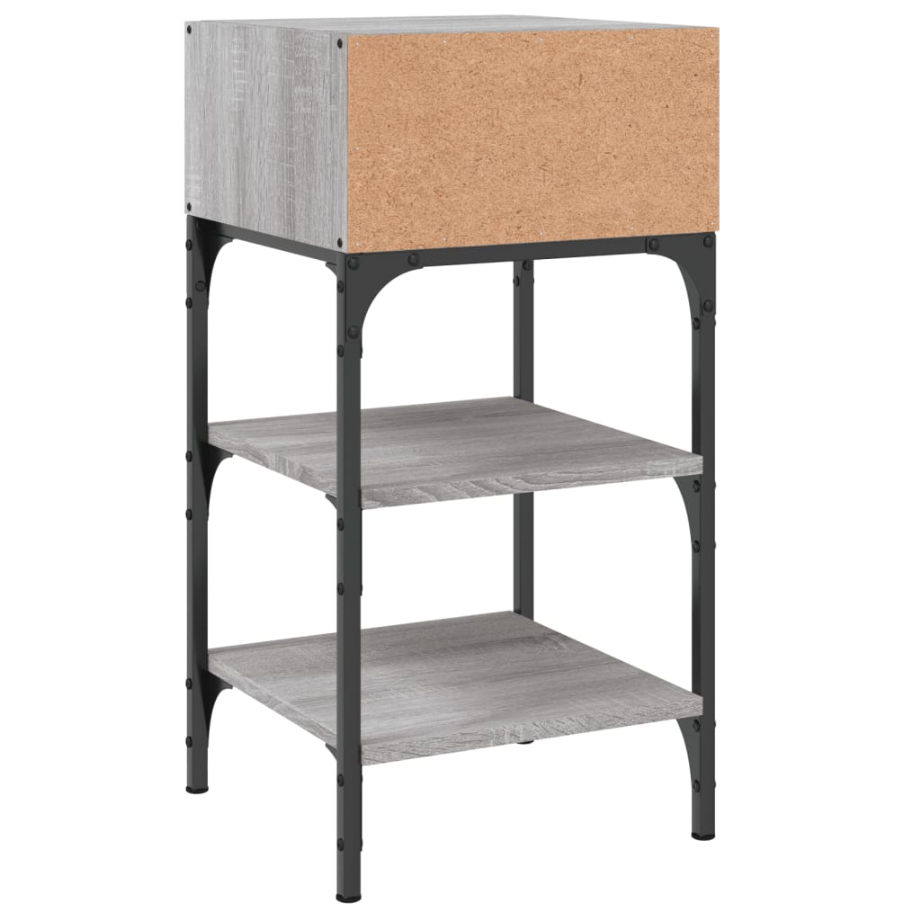 vidaXL Bedside Tables 2 pcs Grey Sonoma 35x34.5x70 cm Engineered Wood