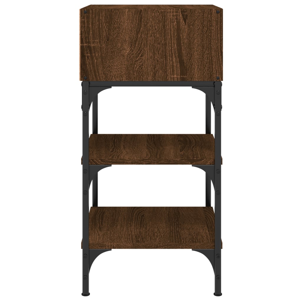 vidaXL Bedside Tables 2 pcs Brown Oak 35x34.5x70 cm Engineered Wood