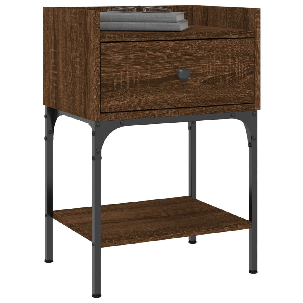 vidaXL Bedside Tables 2 pcs Brown Oak 40.5x31x60 cm Engineered Wood