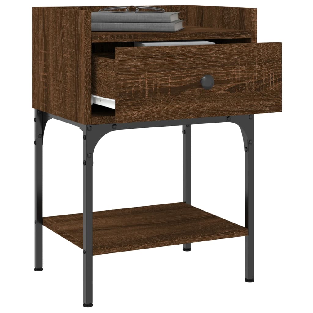 vidaXL Bedside Tables 2 pcs Brown Oak 40.5x31x60 cm Engineered Wood