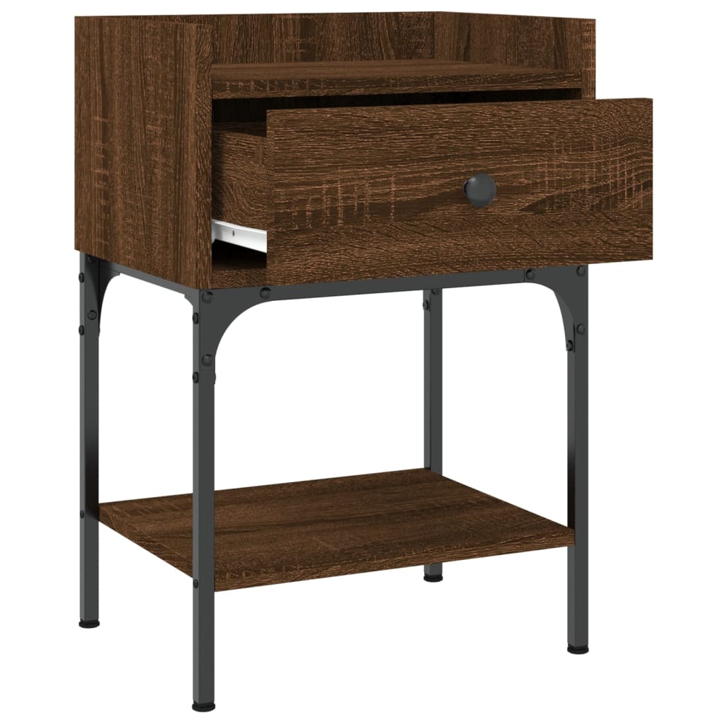 vidaXL Bedside Tables 2 pcs Brown Oak 40.5x31x60 cm Engineered Wood