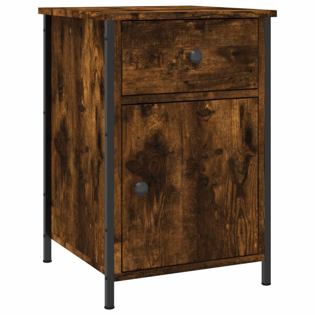 vidaXL Bedside Cabinet Smoked Oak 40x42x60 cm Engineered Wood