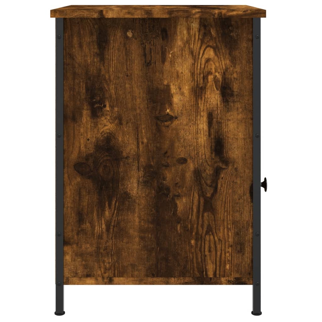 vidaXL Bedside Cabinet Smoked Oak 40x42x60 cm Engineered Wood