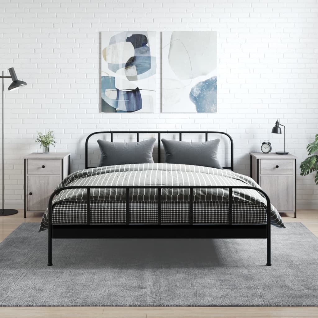 vidaXL Bedside Cabinets 2 pcs Grey Sonoma 40x42x60 cm Engineered Wood