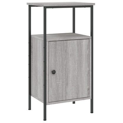 vidaXL Bedside Cabinet Grey Sonoma 41x31x80 cm Engineered Wood
