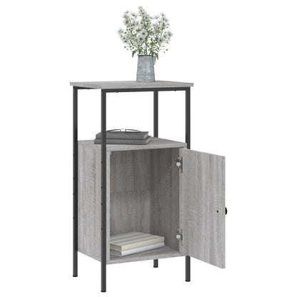 vidaXL Bedside Cabinet Grey Sonoma 41x31x80 cm Engineered Wood