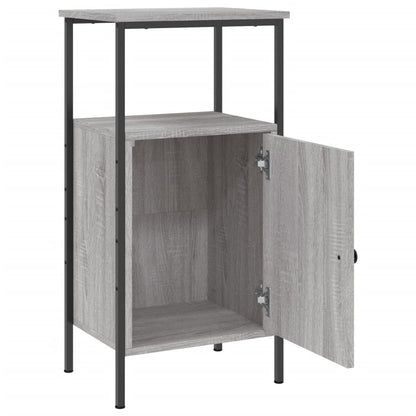 vidaXL Bedside Cabinet Grey Sonoma 41x31x80 cm Engineered Wood