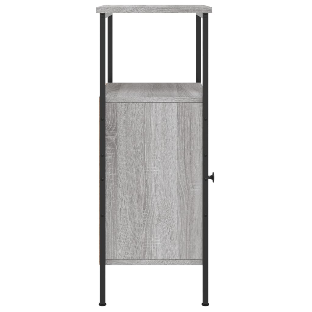 vidaXL Bedside Cabinet Grey Sonoma 41x31x80 cm Engineered Wood