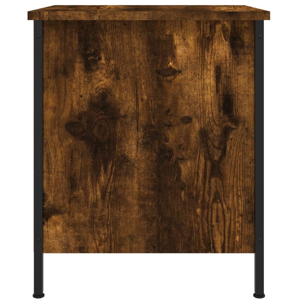 vidaXL Bedside Cabinet Smoked Oak 40x42x50 cm Engineered Wood