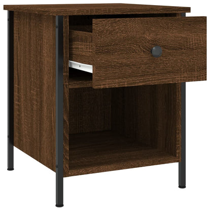 vidaXL Bedside Cabinets 2 pcs Brown Oak 40x42x50 cm Engineered Wood