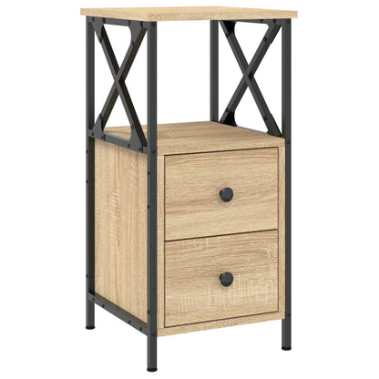 vidaXL Bedside Cabinet Sonoma Oak 34x35,5x70 cm Engineered Wood