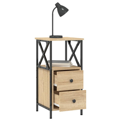 vidaXL Bedside Cabinets 2 pcs Sonoma Oak 34x35,5x70 cm Engineered Wood