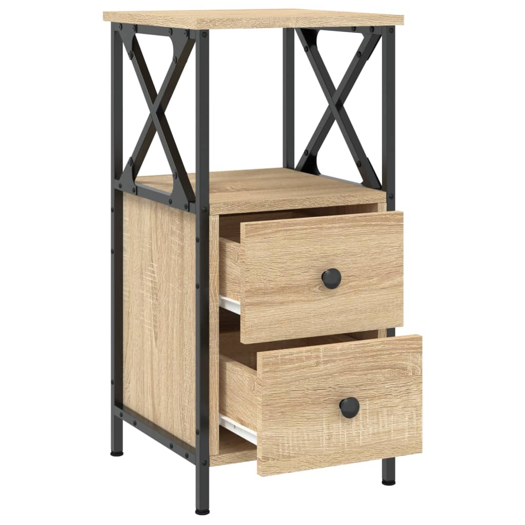 vidaXL Bedside Cabinets 2 pcs Sonoma Oak 34x35,5x70 cm Engineered Wood
