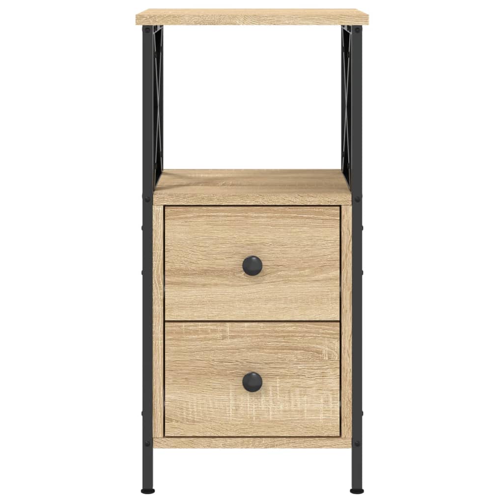 vidaXL Bedside Cabinets 2 pcs Sonoma Oak 34x35,5x70 cm Engineered Wood