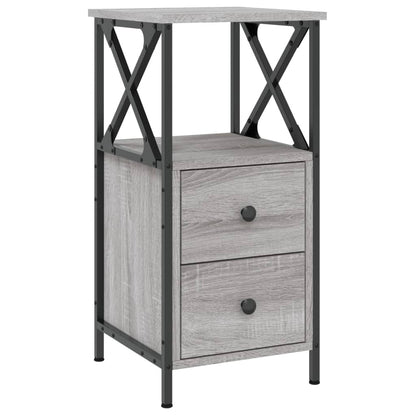 vidaXL Bedside Cabinet Grey Sonoma 34x35,5x70 cm Engineered Wood