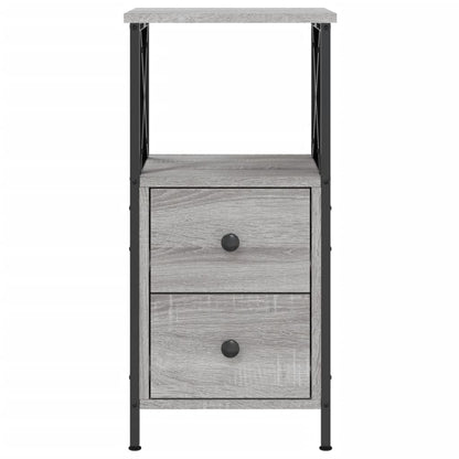 vidaXL Bedside Cabinet Grey Sonoma 34x35,5x70 cm Engineered Wood