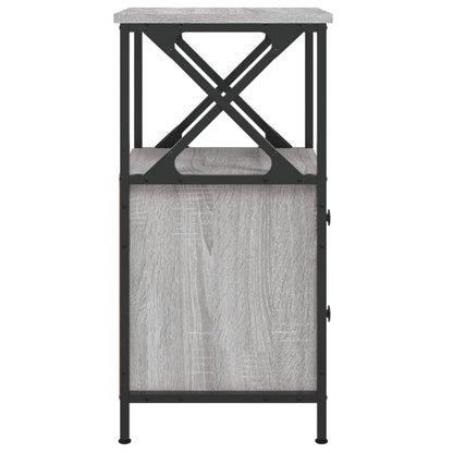 vidaXL Bedside Cabinet Grey Sonoma 34x35,5x70 cm Engineered Wood
