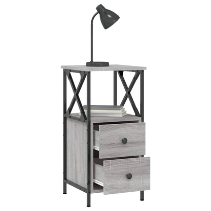vidaXL Bedside Cabinets 2 pcs Grey Sonoma 34x35.5x70cm Engineered Wood