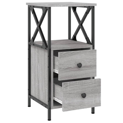 vidaXL Bedside Cabinets 2 pcs Grey Sonoma 34x35.5x70cm Engineered Wood