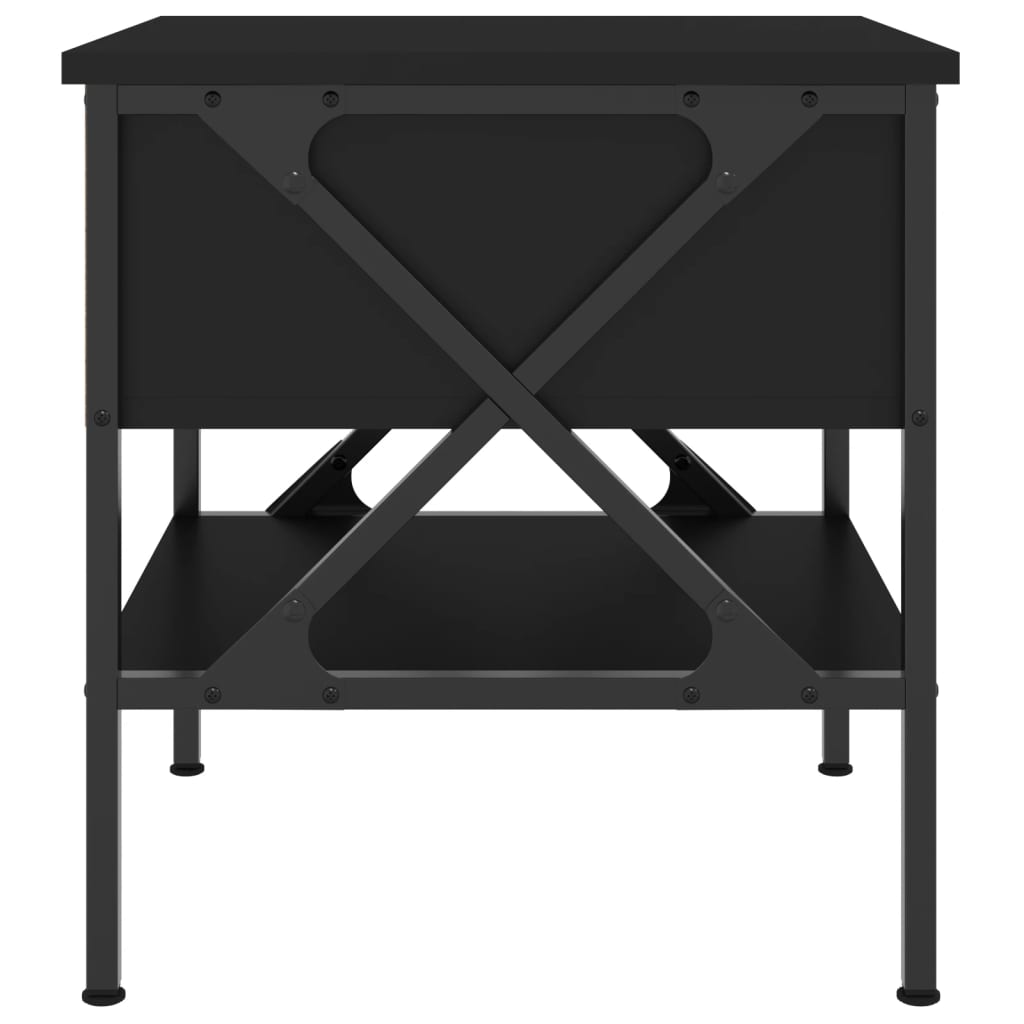 vidaXL Bedside Table Black 40x42x45 cm Engineered Wood