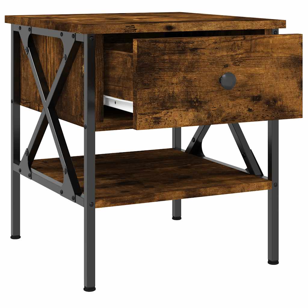 vidaXL Bedside Tables 2 pcs Smoked Oak 40x42x45 cm Engineered Wood