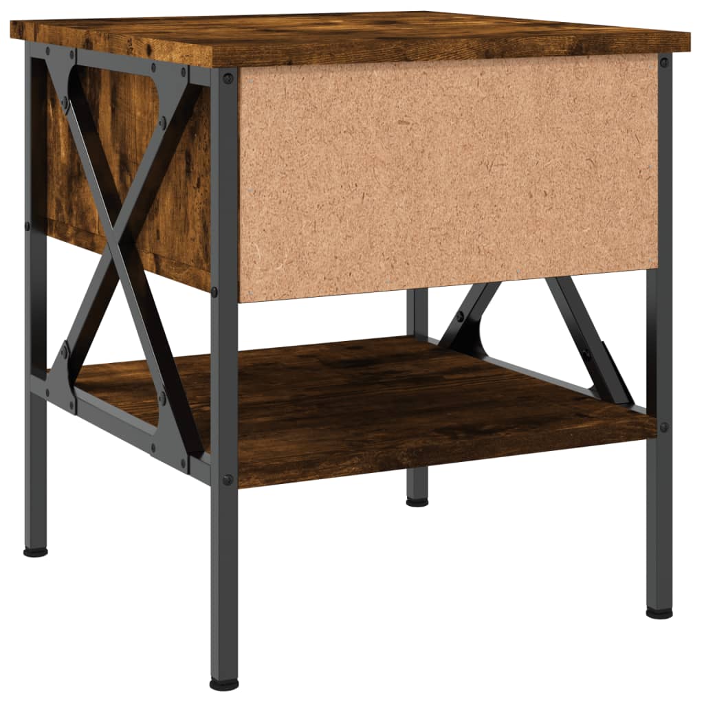 vidaXL Bedside Tables 2 pcs Smoked Oak 40x42x45 cm Engineered Wood