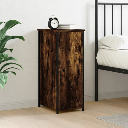 vidaXL Bedside Cabinet Smoked Oak 32x42x80 cm Engineered Wood