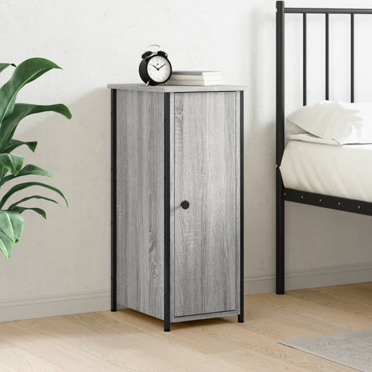 vidaXL Bedside Cabinet Grey Sonoma 32x42x80 cm Engineered Wood