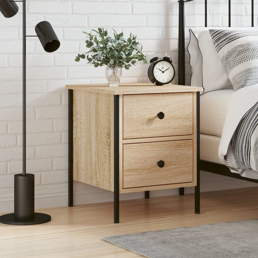vidaXL Bedside Cabinet Sonoma Oak 40x42x50 cm Engineered Wood
