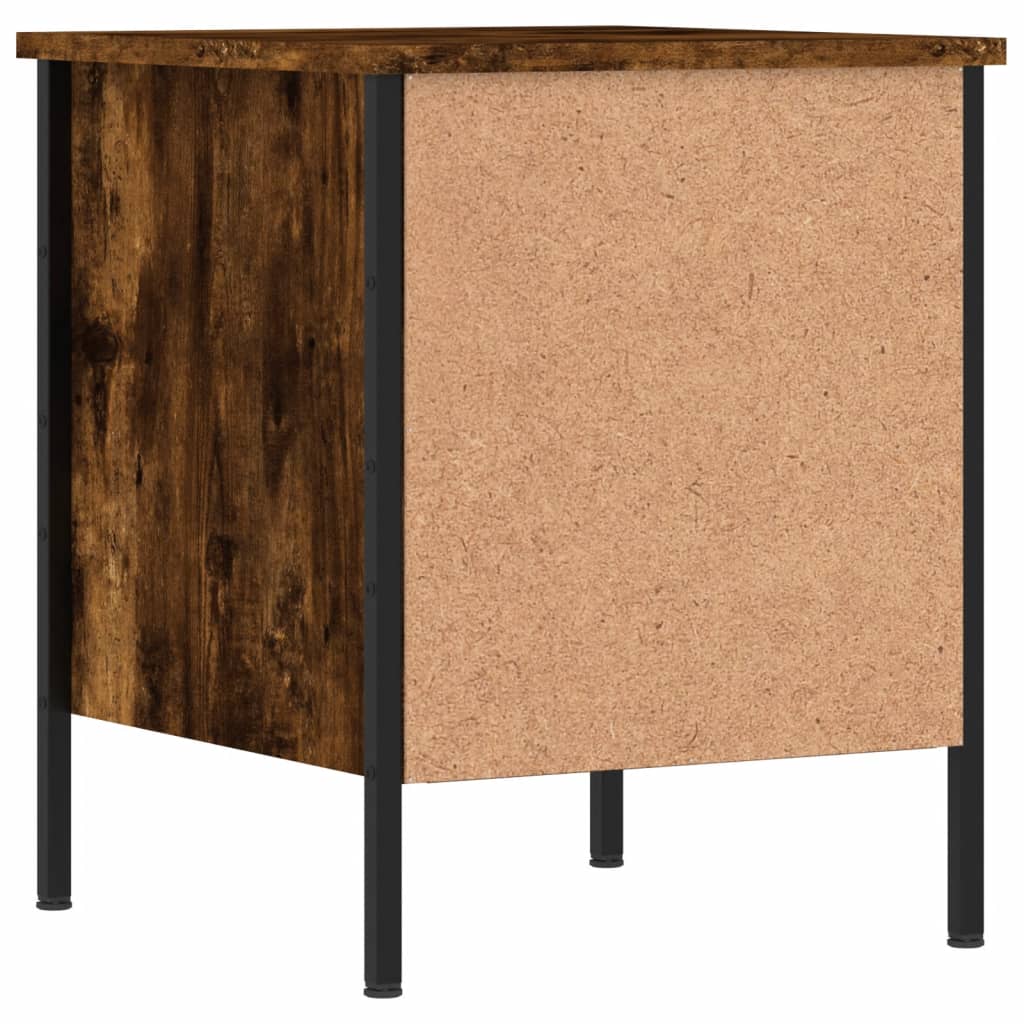 vidaXL Bedside Cabinet Smoked Oak 40x42x50 cm Engineered Wood