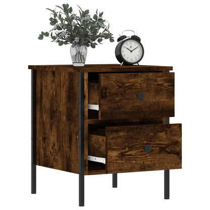 vidaXL Bedside Cabinets 2 pcs Smoked Oak 40x42x50 cm Engineered Wood
