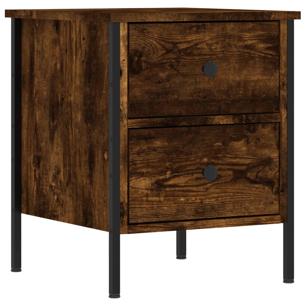 vidaXL Bedside Cabinets 2 pcs Smoked Oak 40x42x50 cm Engineered Wood
