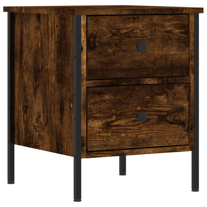 vidaXL Bedside Cabinets 2 pcs Smoked Oak 40x42x50 cm Engineered Wood