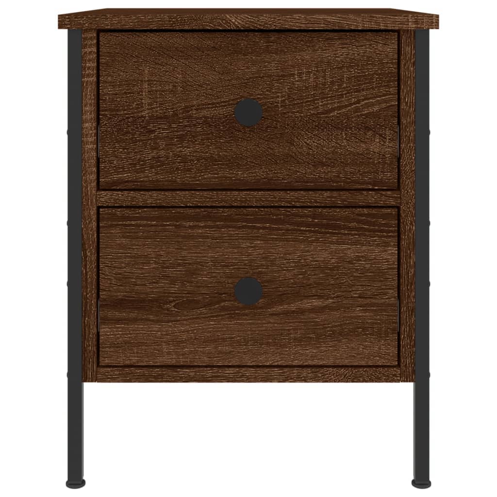 vidaXL Bedside Cabinets 2 pcs Brown Oak 40x42x50 cm Engineered Wood