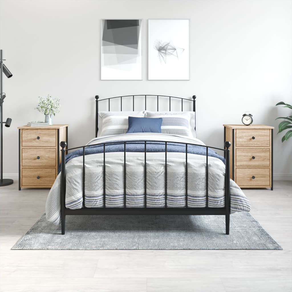 vidaXL Bedside Cabinets 2 pcs Sonoma Oak 40x36x60 cm Engineered Wood